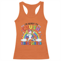 Ready to Crush Kindergarten Cute Girls Racerback Tank Top First Day Back to School