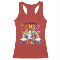 Ready to Crush Kindergarten Cute Girls Racerback Tank Top First Day Back to School