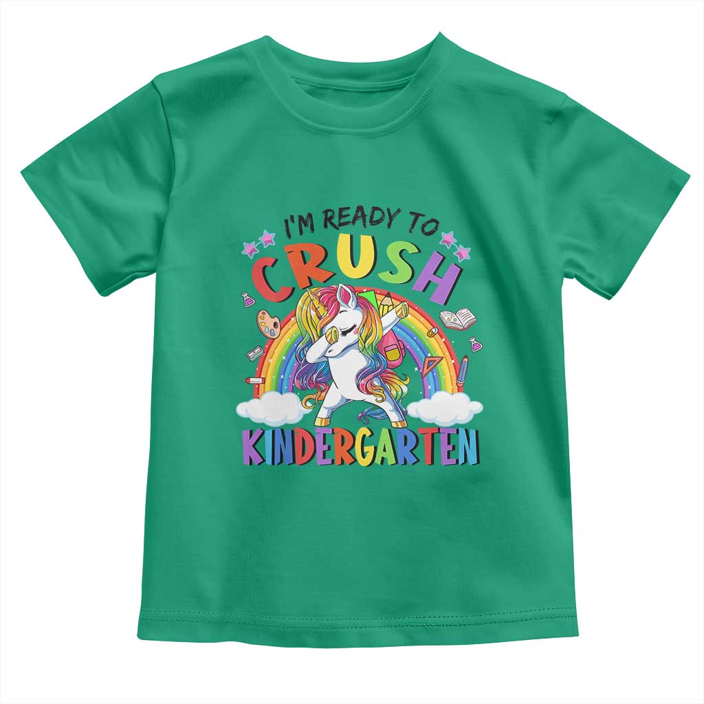 Ready to Crush Kindergarten Cute Girls Toddler T Shirt First Day Back to School