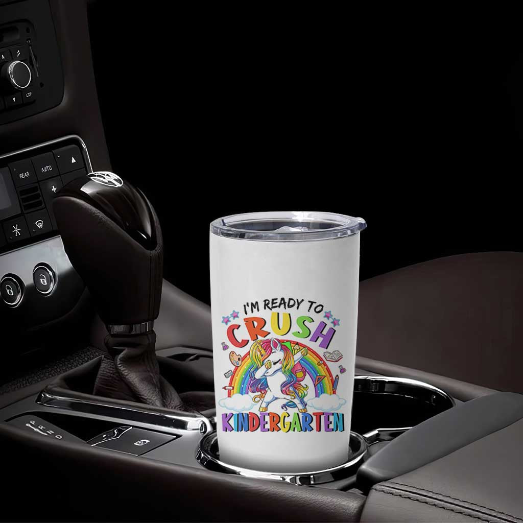 Ready to Crush Kindergarten Cute Girls Tumbler Cup First Day Back to School