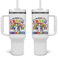 Ready to Crush Kindergarten Cute Girls Tumbler With Handle First Day Back to School