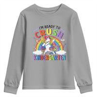 Ready to Crush Kindergarten Cute Girls Youth Sweatshirt First Day Back to School