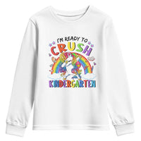 Ready to Crush Kindergarten Cute Girls Youth Sweatshirt First Day Back to School