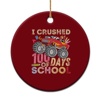 I Crushed 100 Days of School Monster Truck Ceramic Ornament Cool Back to School Boys Gift