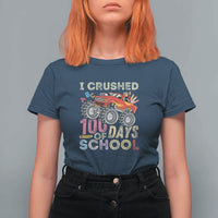 Boys 100 Day T Shirt For Women I Crushed 100 Days of School, Monster Truck