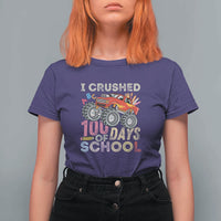 Boys 100 Day T Shirt For Women I Crushed 100 Days of School, Monster Truck
