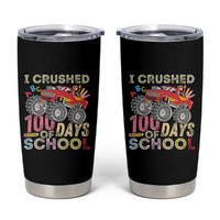 I Crushed 100 Days of School Monster Truck Tumbler Cup Cool Back to School Boys Gift