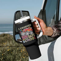 I Crushed 100 Days of School Monster Truck Tumbler With Handle Cool Back to School Boys Gift