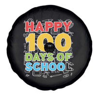 Happy 100 Days of School Spare Tire Cover Cute Celebration Gift for Teachers and Kids