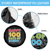 Happy 100 Days of School Spare Tire Cover Cute Celebration Gift for Teachers and Kids