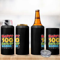 Happy 100 Days of School 4 in 1 Can Cooler Tumbler Cute Celebration Gift for Teachers and Kids