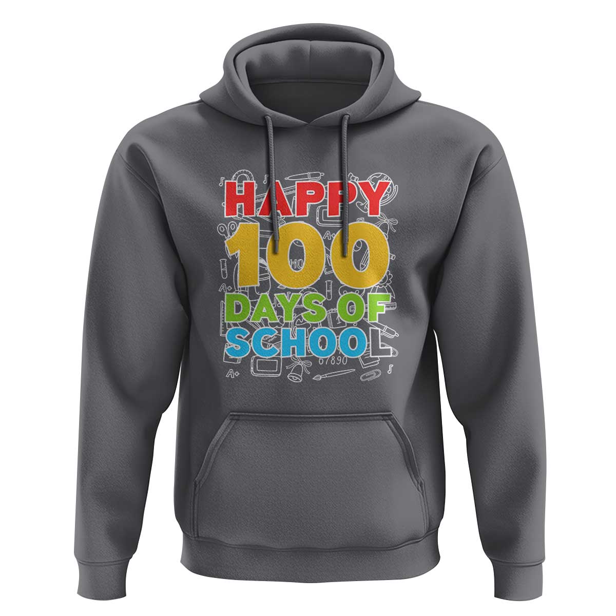 Happy 100 Days Hoodie 100th Day of School Celebration - Wonder Print Shop