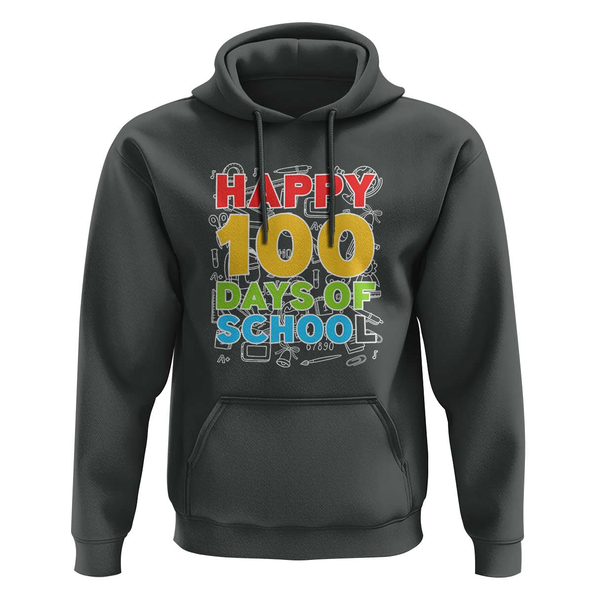 Happy 100 Days Hoodie 100th Day of School Celebration - Wonder Print Shop