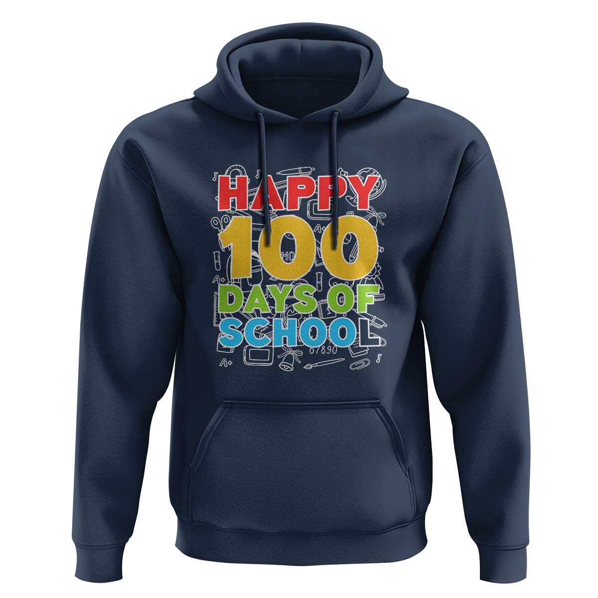 Happy 100 Days Hoodie 100th Day of School Celebration - Wonder Print Shop