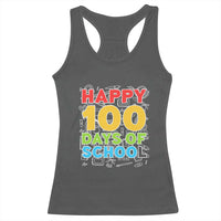Happy 100 Days of School Racerback Tank Top Cute Celebration Gift for Teachers and Kids