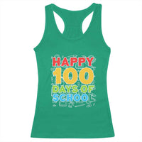 Happy 100 Days of School Racerback Tank Top Cute Celebration Gift for Teachers and Kids