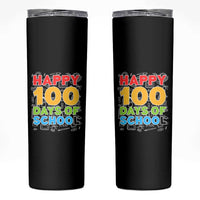Happy 100 Days of School Skinny Tumbler Cute Celebration Gift for Teachers and Kids