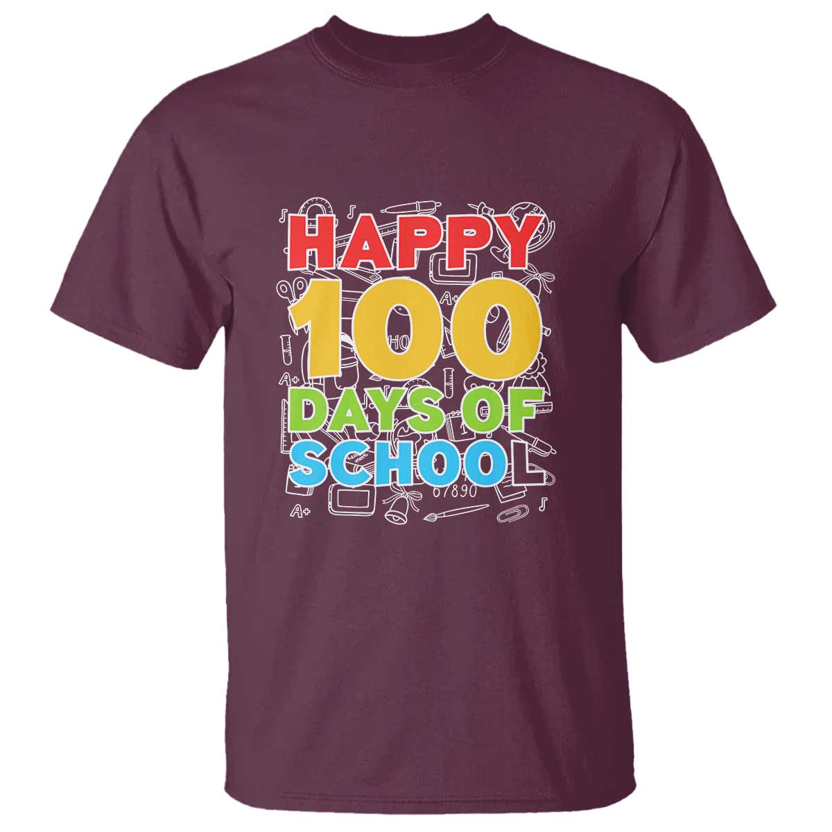 Happy 100 Days T Shirt 100th Day of School Celebration - Wonder Print Shop