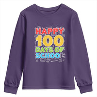 Happy 100 Days of School Youth Sweatshirt Cute Celebration Gift for Teachers and Kids