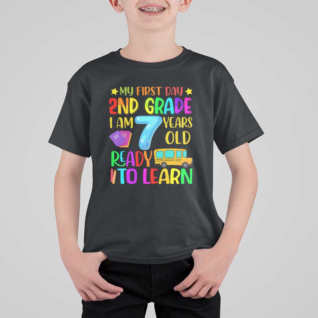 My First Day of 2nd Grade T Shirt For Kid Ready to Learn, Back to School