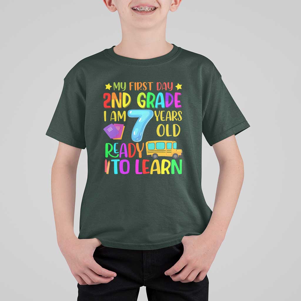 My First Day of 2nd Grade T Shirt For Kid Ready to Learn, Back to School