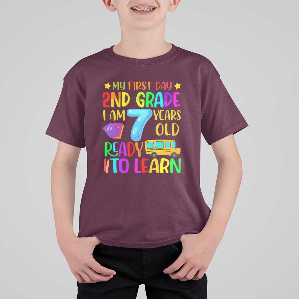 My First Day of 2nd Grade T Shirt For Kid Ready to Learn, Back to School