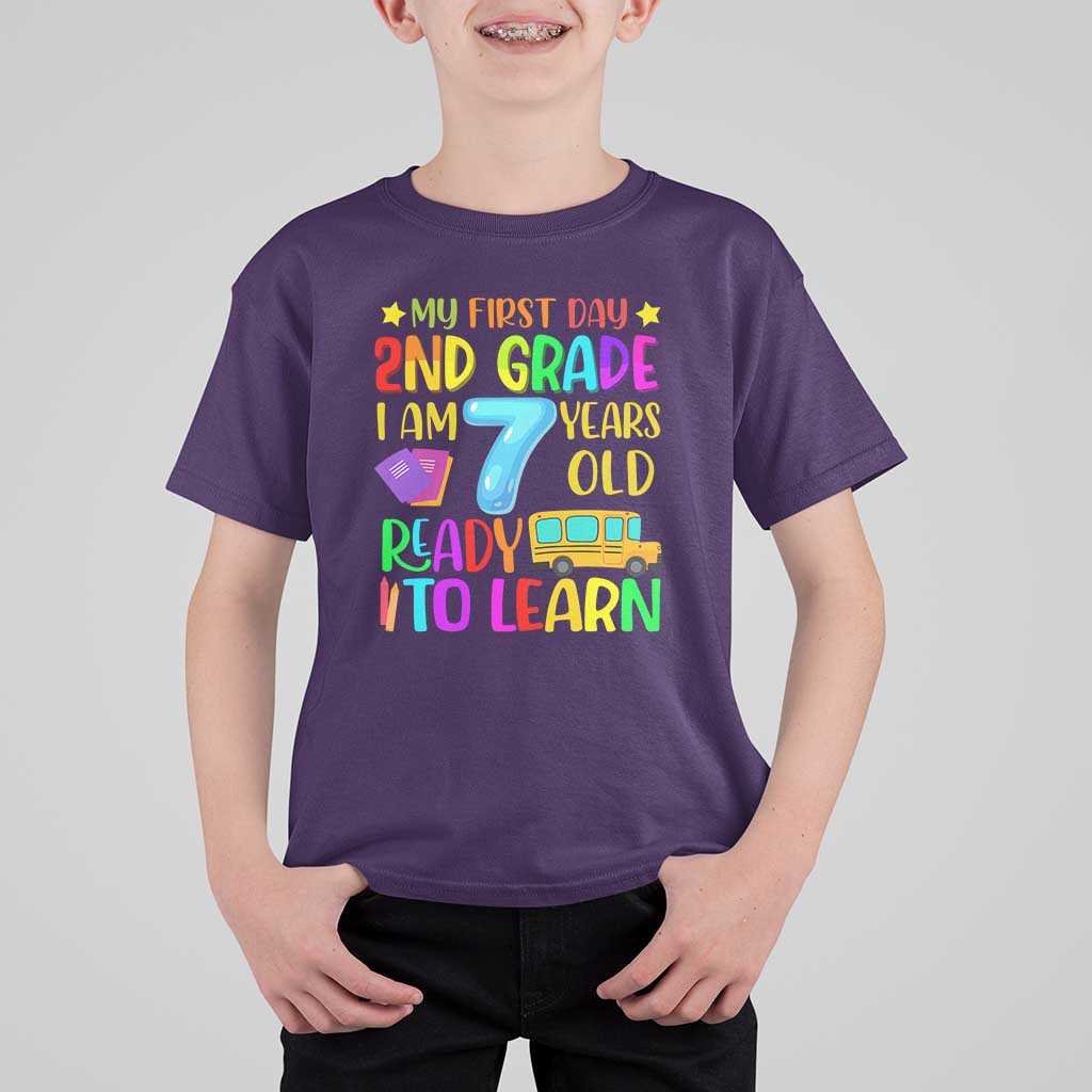 My First Day of 2nd Grade T Shirt For Kid Ready to Learn, Back to School
