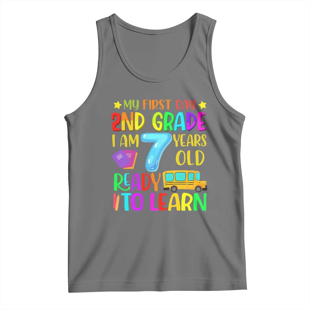 My First Day of 2nd Grade Tank Top Ready to Learn Back to School