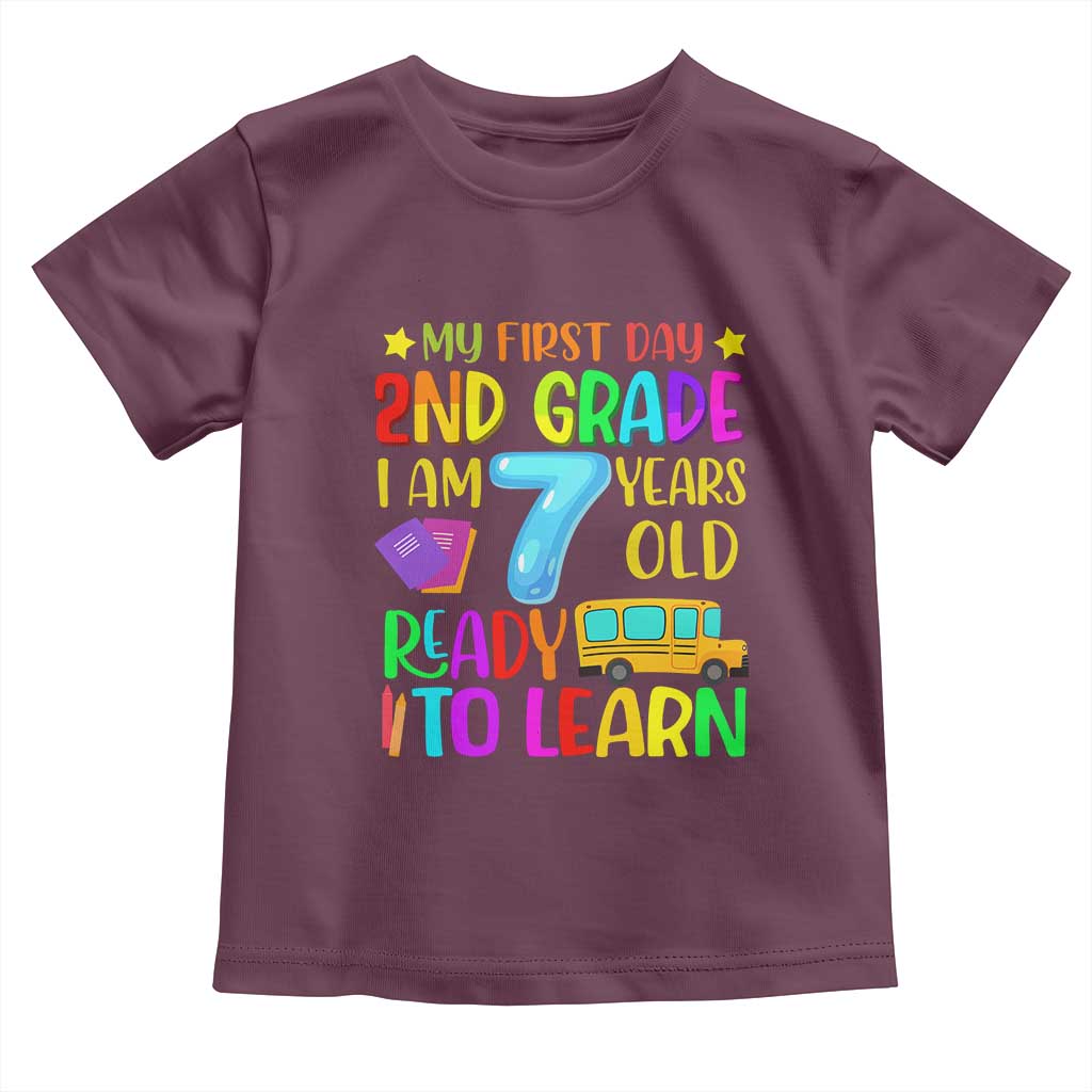 My First Day of 2nd Grade Toddler T Shirt Ready to Learn Back to School
