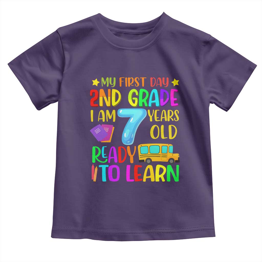 My First Day of 2nd Grade Toddler T Shirt Ready to Learn Back to School