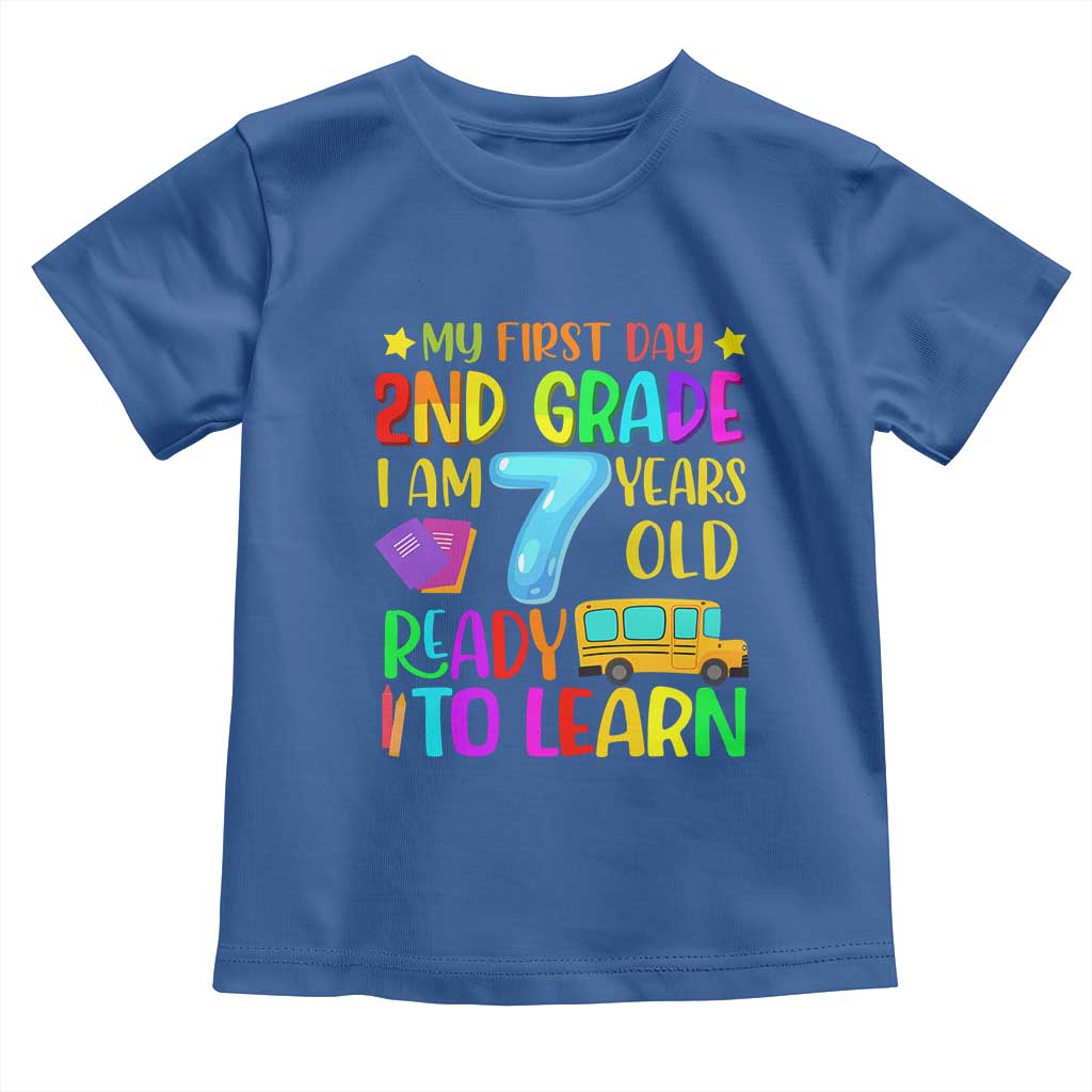 My First Day of 2nd Grade Toddler T Shirt Ready to Learn Back to School