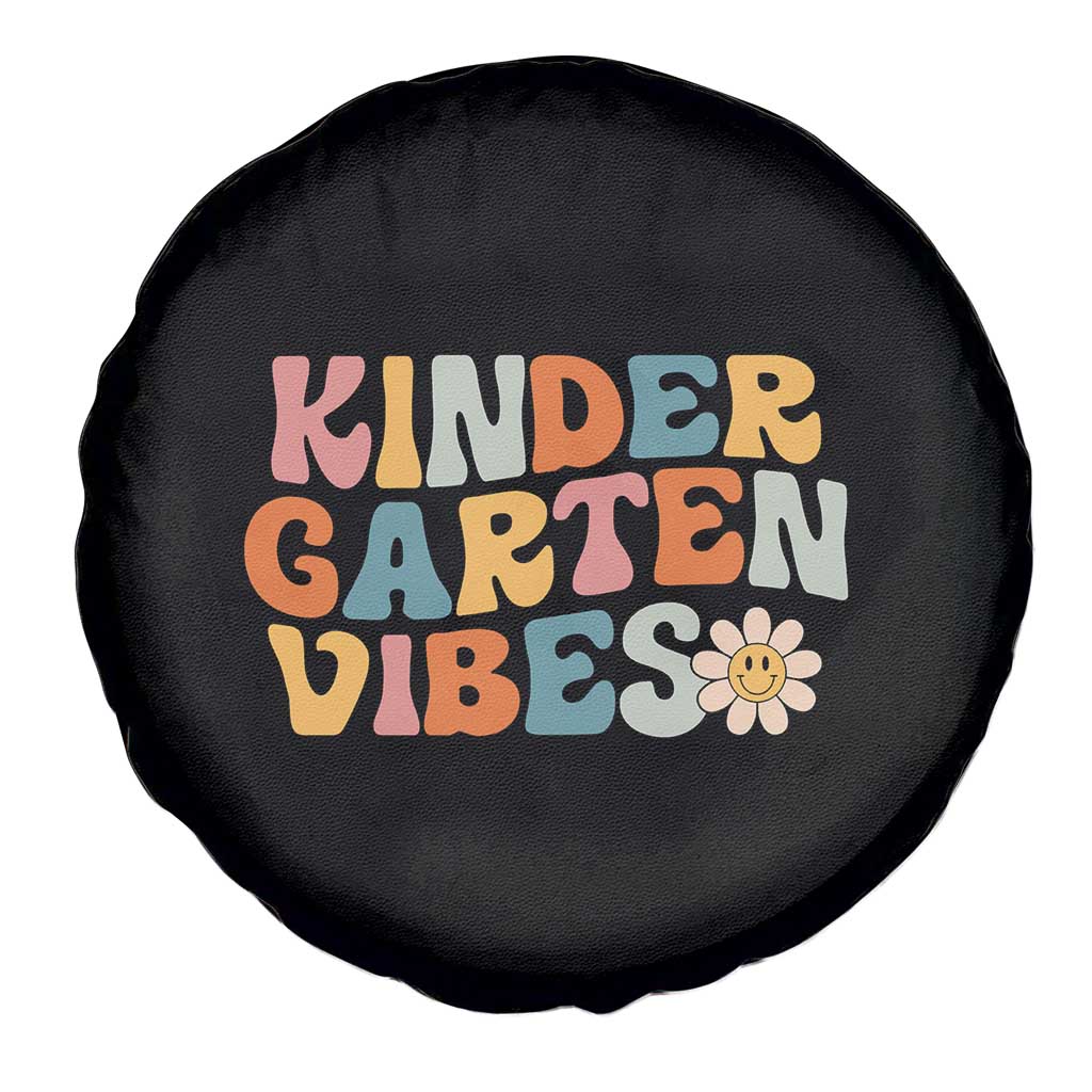 Retro Kindergarten Vibes Spare Tire Cover Cute Kinder Crew First Day of School
