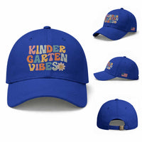 Retro Kindergarten Vibes Baseball Cap Cute Kinder Crew First Day of School