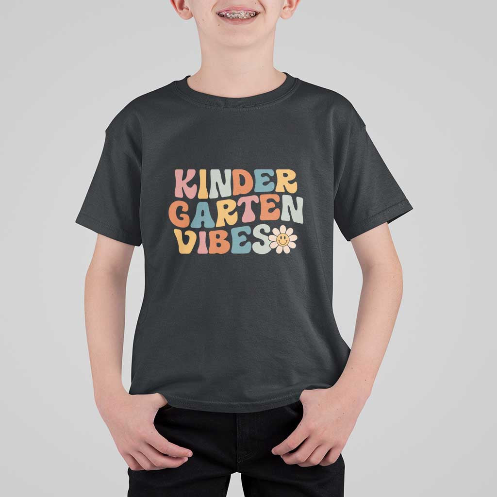 Retro Kindergarten Vibes T Shirt For Kid Kinder Crew, First Day of School