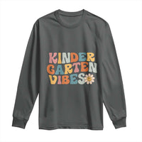 Retro Kindergarten Vibes Long Sleeve Shirt Cute Kinder Crew First Day of School