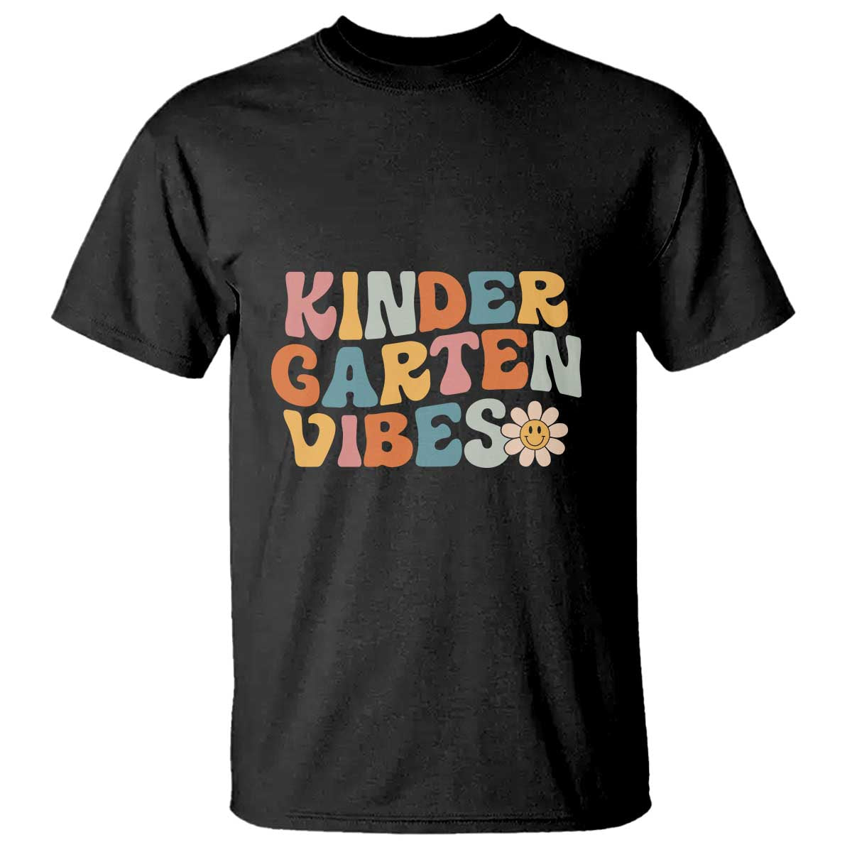 Retro Kindergarten Vibes T Shirt Kinder Crew, First Day of School - Wonder Print Shop