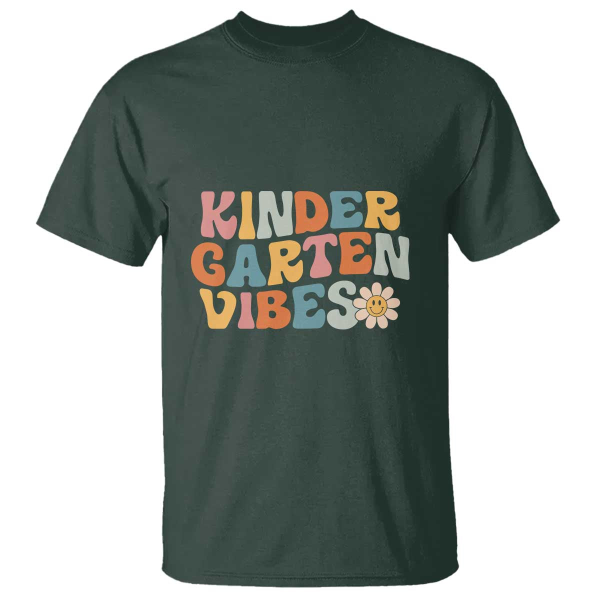 Retro Kindergarten Vibes T Shirt Kinder Crew, First Day of School - Wonder Print Shop