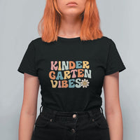Retro Kindergarten Vibes T Shirt For Women Kinder Crew, First Day of School
