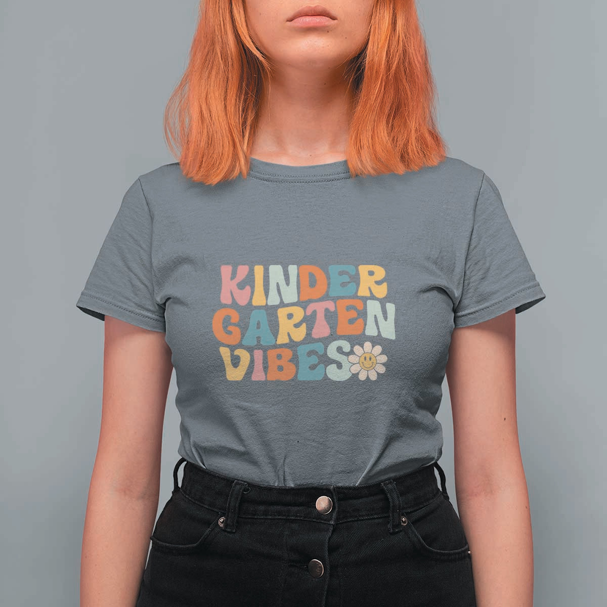 Retro Kindergarten Vibes T Shirt For Women Kinder Crew, First Day of School
