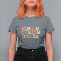 Retro Kindergarten Vibes T Shirt For Women Kinder Crew, First Day of School