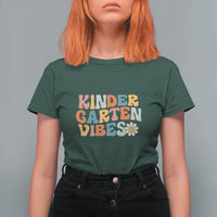 Retro Kindergarten Vibes T Shirt For Women Kinder Crew, First Day of School