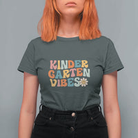 Retro Kindergarten Vibes T Shirt For Women Kinder Crew, First Day of School
