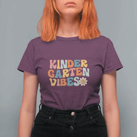 Retro Kindergarten Vibes T Shirt For Women Kinder Crew, First Day of School