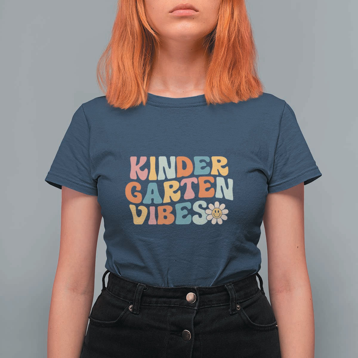 Retro Kindergarten Vibes T Shirt For Women Kinder Crew, First Day of School