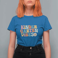 Retro Kindergarten Vibes T Shirt For Women Kinder Crew, First Day of School