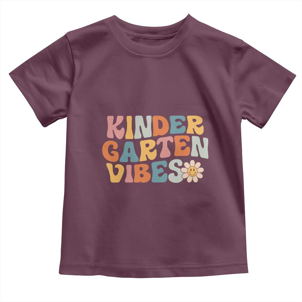 Retro Kindergarten Vibes Toddler T Shirt Cute Kinder Crew First Day of School