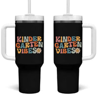Retro Kindergarten Vibes Tumbler With Handle Cute Kinder Crew First Day of School