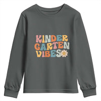 Retro Kindergarten Vibes Youth Sweatshirt Cute Kinder Crew First Day of School