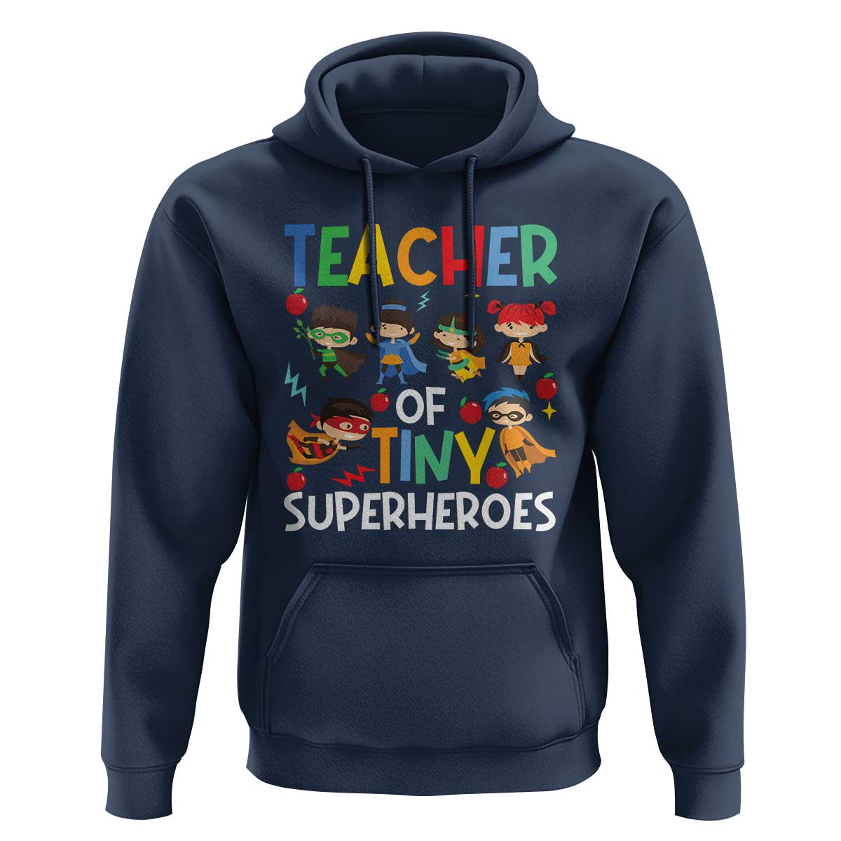 Teacher of Tiny Superheroes Hoodie Funny 100th Day of School - Wonder Print Shop