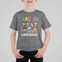 Teacher of Tiny Superheroes T Shirt For Kid Funny 100th Day of School